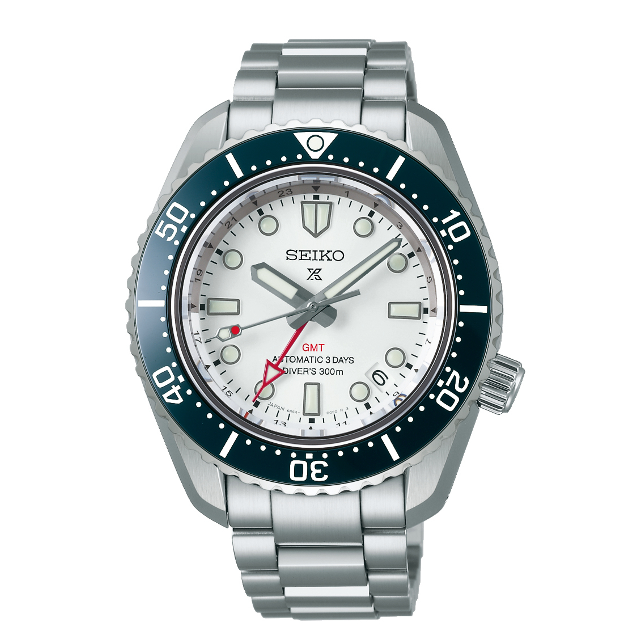 Dit is een herenhorloge van het merk Seiko. Het is een analoog horloge gemaakt van staal. De diameter van de kast is 42 mm en de kast is 13.3 mm dik.
De verdere specificaties van het horloge zijn als volgt:
Kastvorm: rond
Kastkleur: zilverkleurig
Kastmateriaal: staal
Bandbreedte: 18 mm
Bandlengte: 252 mm
Sluiting: vouwsluiting met veiligheidsklepje en drukker
Wijzerplaatkleur: wit
Glassoort: saffier glas
Waterdichtheid: 30 ATM
Techniek: automaat