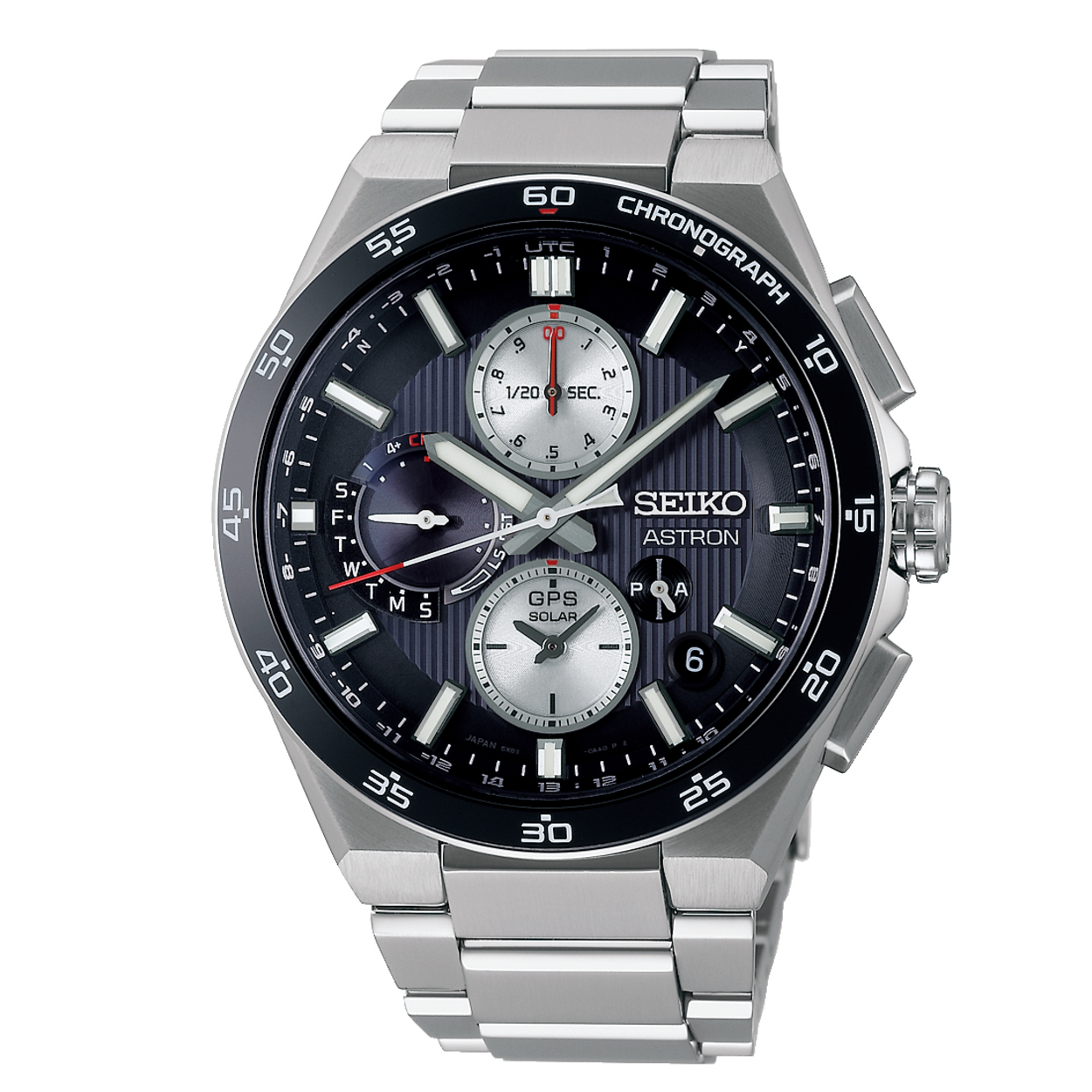 Dit is een herenhorloge van het merk Seiko. Het is een chronograaf horloge gemaakt van titanium. De diameter van de kast is 43.3 mm en de kast is 13.4 mm dik.
De verdere specificaties van het horloge zijn als volgt:
Kastvorm: rond
Kastkleur: zilverkleurig
Kastmateriaal: titanium
Bandbreedte: 14 mm
Bandlengte: 253.3 mm
Sluiting: vouwsluiting met drukker
Wijzerplaatkleur: zwart
Glassoort: saffier glas
Waterdichtheid: 10 ATM
Techniek: gps solar