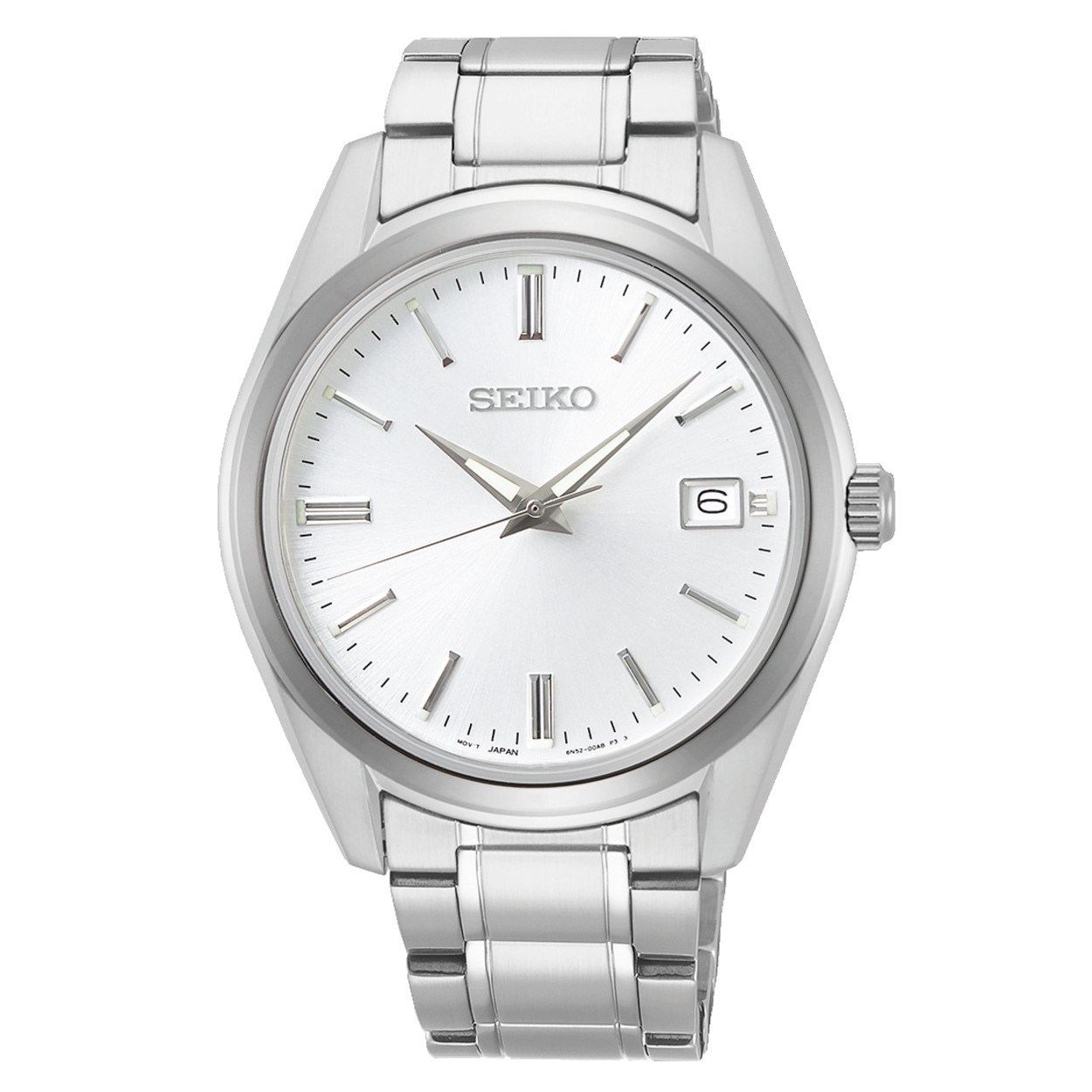 Dit herenhorloge is van het merk Seiko. Het is een analoog horloge gemaakt van leer. De diameter van de kast is 39 mm en de kast is 8 mm dik.