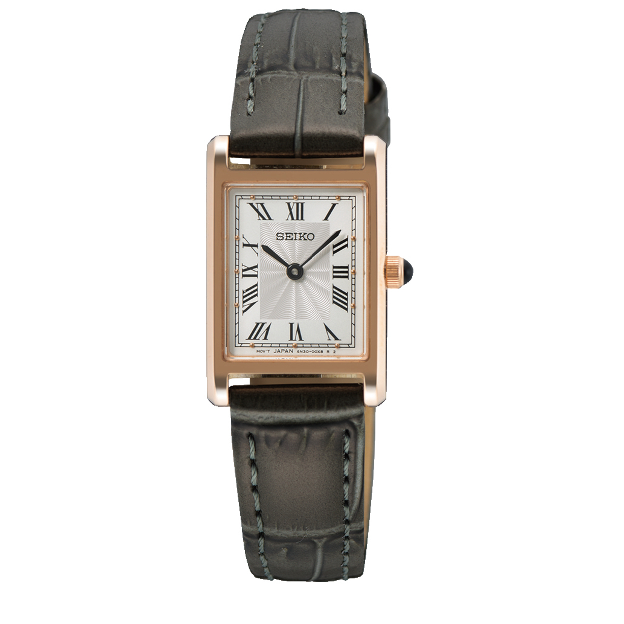 Dit is een dameshorloge van het merk Seiko. Het is een analoog horloge gemaakt van staal. De diameter van de kast is 28.4 mm en de kast is 4.88 mm dik.
De verdere specificaties van het horloge zijn als volgt:
Kastvorm: tonneau
Kastkleur: ros&eacute;
Kastmateriaal: staal
Bandbreedte: 13 mm
Bandlengte: 218.4 mm
Sluiting: gesp
Wijzerplaatkleur: wit
Glassoort: hardlex mineraal glas
Techniek: quartz