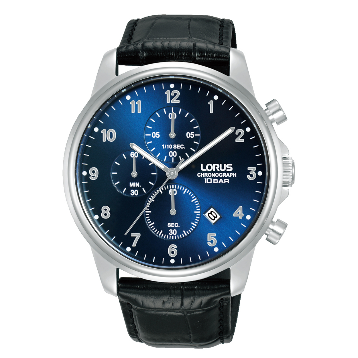 Dit is een herenhorloge van het merk Lorus. Het is een chronograaf horloge gemaakt van staal. De diameter van de kast is 43 mm en de kast is 11.4 mm dik.
De verdere specificaties van het horloge zijn als volgt:
Kastvorm: rond
Kastkleur: zilverkleurig
Kastmateriaal: staal
Bandbreedte: 22 mm
Bandlengte: 273 mm
Sluiting: vouwsluiting met drukker
Wijzerplaatkleur: blauw
Glassoort: hardlex mineraal glas
Waterdichtheid: 10 ATM
Techniek: quartz