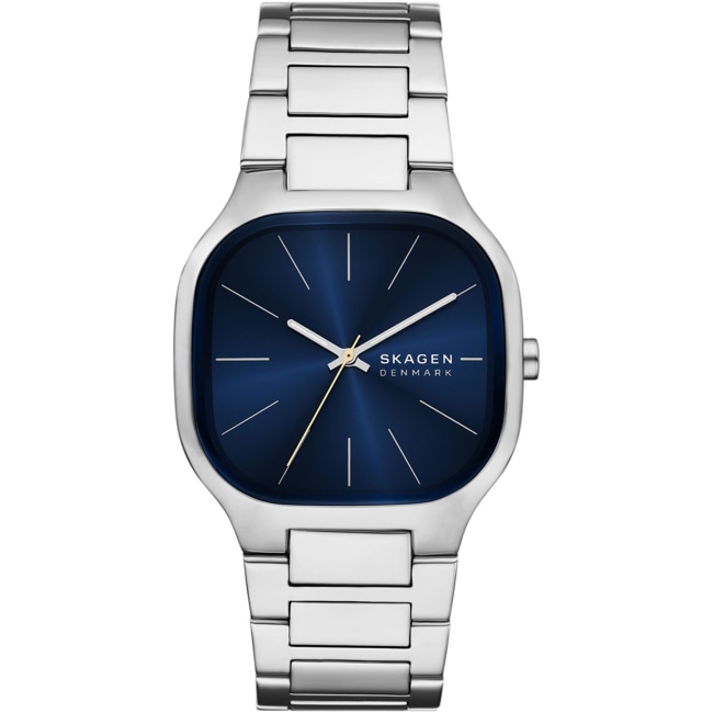 This Skagen Mellem watch combines modern minimalism with timeless elegance. The square stainless steel case with rounded edges frames a dial that creates a subtly sophisticated look. A versatile watch for every day.