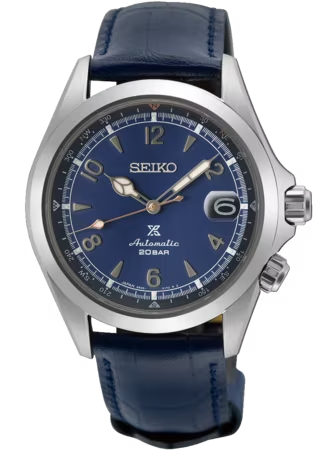 De Limited Edition Seiko Prospex SPB531J1 Alpinist - Night Sky, een polshorloge met automatisch uurwerk en een roestvrijstalen kast, is elegant vormgegeven met een blauwe wijzerplaat en saffierglas. Met een kastmaat van 39,5 mm en zilverkleurige band is hij ideaal voor dagelijks gebruik. Draag het tijdens formele of casual gelegenheden voor een stijlvolle uitstraling.