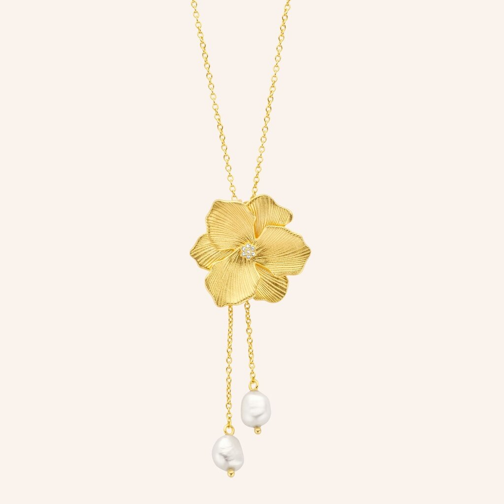 De Diamanti per tutti Jasmine collier M2327-3S3-S40S45 is een fantasieketting, perfect voor elke gelegenheid. Deze elegante ketting, met prachtige bloem en zoetwaterparels is ook te dragen zonder de parels.