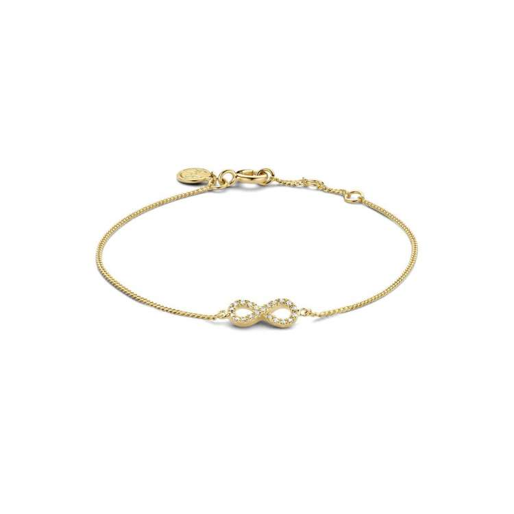 Dit prachtige Diamanti per Tutti Infinity armband, modelnummer M2043-3S1-S15S16S17, is een betoverend fantasie-sieraad. Gemaakt van goudkleurig, verguld 925 sterling zilver en bezet met 0.054ct diamant. Draag deze armband als een elegant statement stuk, perfect voor zowel dagelijks gebruik als speciale gelegenheden. Voeg tijdloze glamour toe aan elke outfit met dit unieke sieraad.