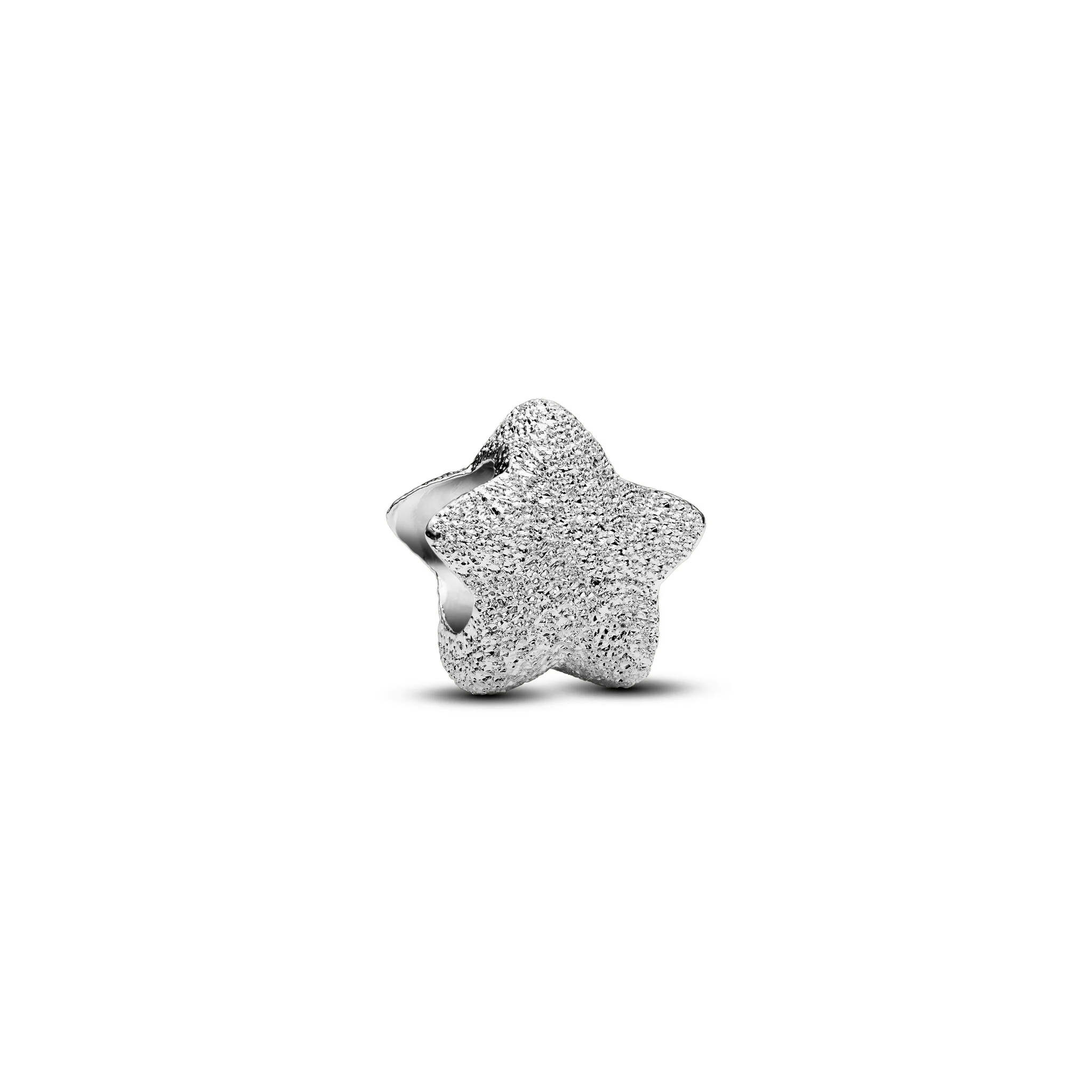 794050C00 Textured star sterling silver mini charm