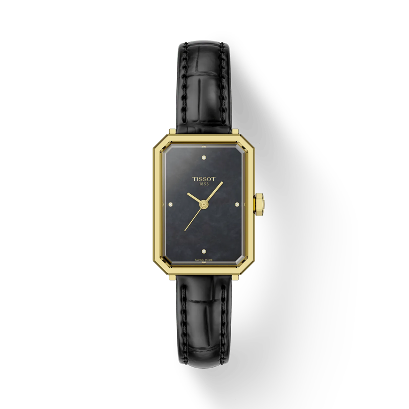 Tissot - SRV 30mm, Quartz, Goudkleurig met ledere band, 50 meter WR, Saffierglas - T1601103612600