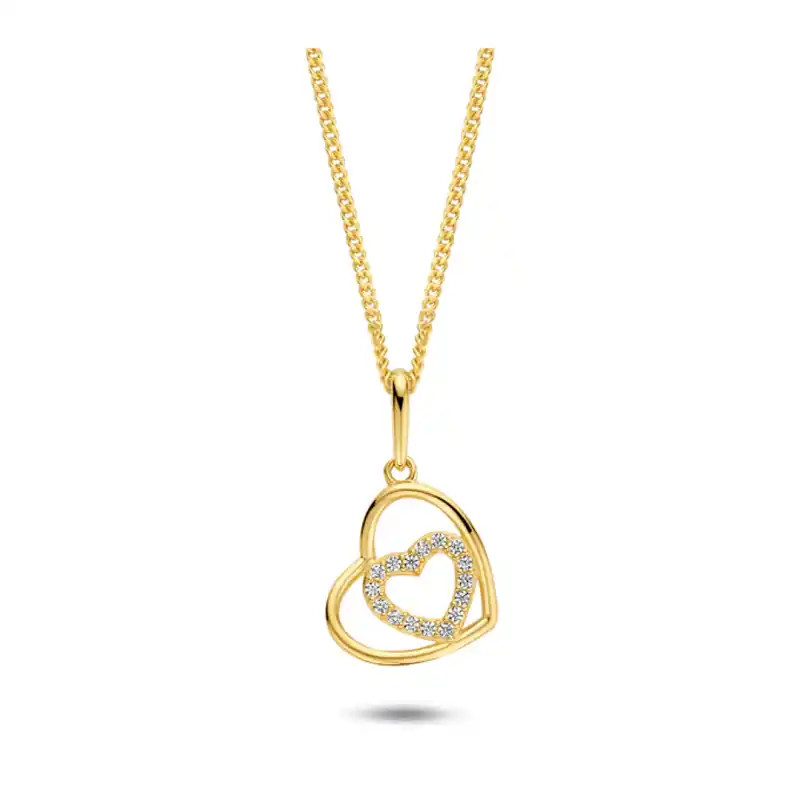 Joy & Julia 14k gg hanger 2 harten