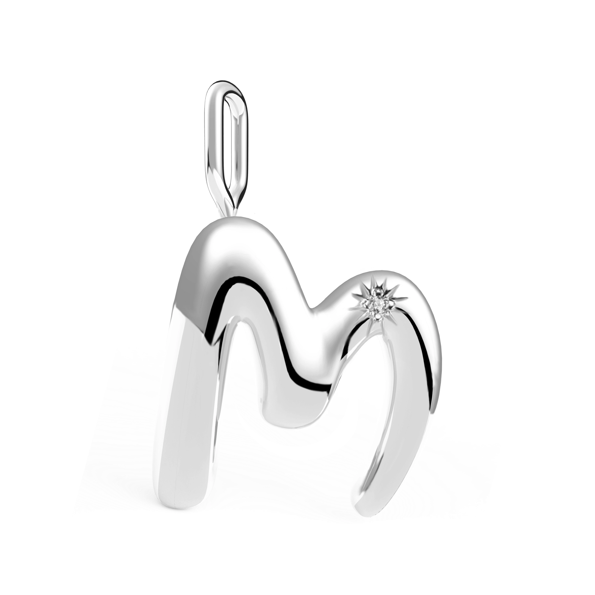 M diamant initiaal - m2654-1s8-8