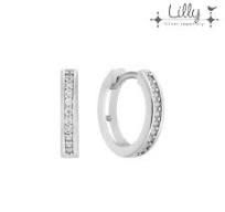 klapoorringen met witte zirconia