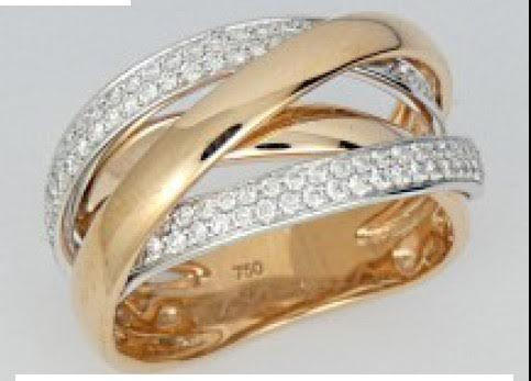 De Pas Diamonds GPP1403 bicolor gouden ring is een verfijnd sieraad dat vakmanschap uitstraalt. Gemaakt van 14-karaats goud, met een ringmaat van 56, en versierd met 96 briljant geslepen diamanten van SI1-zuiverheid en H-kleur, met een totaalgewicht van 0,59 karaat. Draag deze elegante ring als blikvanger bij formele of feestelijke gelegenheden.