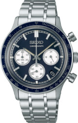 Seiko heren pols horloge model SSB477P1 staal met stalen band. 5 ATM waterdicht.