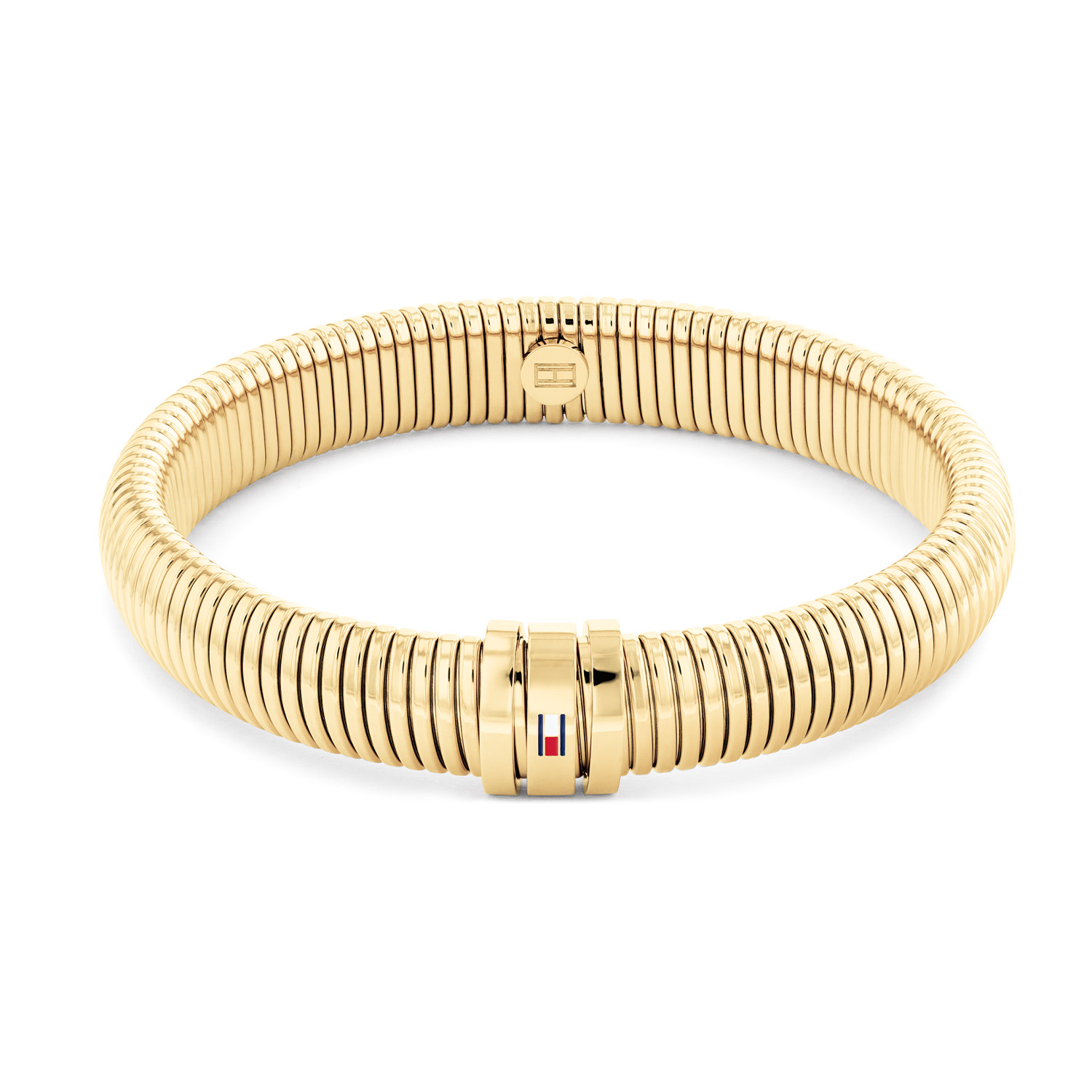 Tommy Hilfiger Jewels TJ2780995 Armband Dames Staal Stretch GP
Deze armband van Tommy Hilfiger uit de jewelry serie Stretch Bracelets met nr: TJ2780995 is een musthave voor je Tommy collectie. De stalen goudkleurige dames armband is flexibel en past om iedere pols. Op het middelste gedeelte zit het Tommy logo. Erg leuk te mixen met andere sieraden uit deze serie van Tommy Hilfiger.

Het merk:
Tommy Hilfiger is wereldwijd één van de grootste designer lifestyle merken en is internationaal bekend om haar classic American cool stijl. De sieraden zijn voor dames en heren met een eigen stijl, die niet bang zijn om dit aan de wereld te laten zien.

Specificaties:
- Armband 10mm Goudkleurig
- Materiaal: Staal
- Lengte flexibel
- Dames sieraad