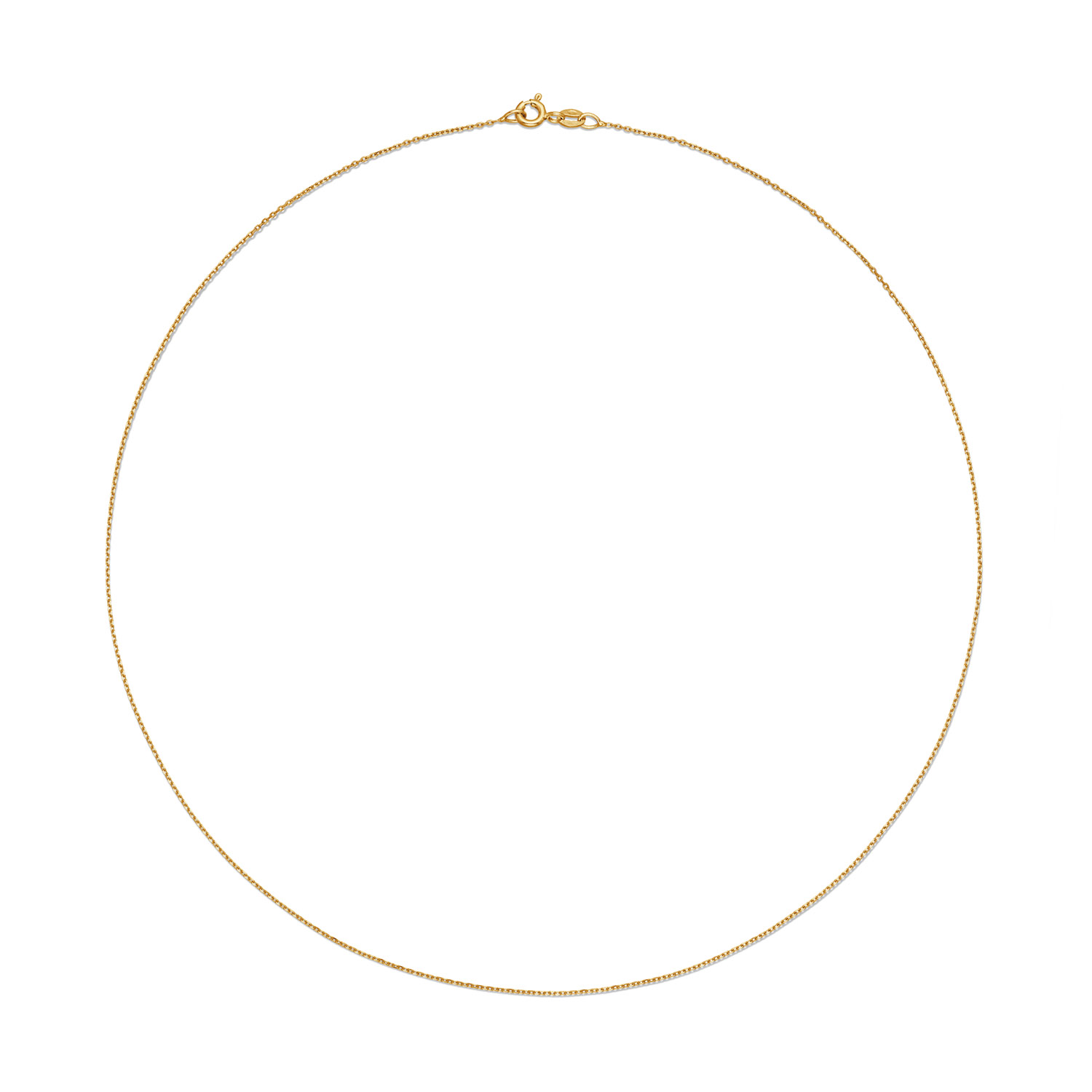 14k geelgouden lengtecollier in anker schakel