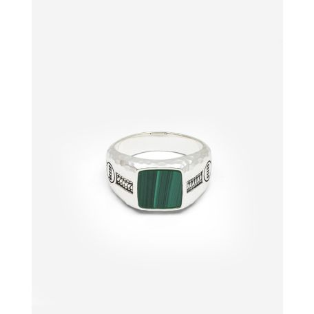 046MA 19 Tangguh Small Malachiet Silver Ring | 001J02046E719