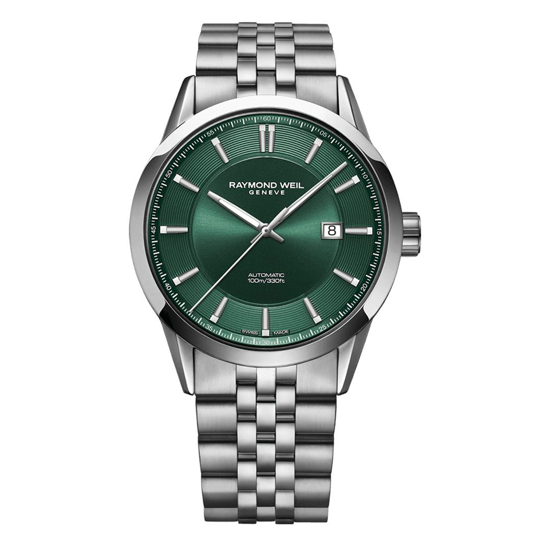 Freelancer automaat heren. 40mm  Green dial