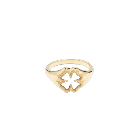 De Buddha to Buddha - Signet Ring Katja Clover Mother of Pearl Gold Vermeil, modelnummer 001J02178E977, is een prachtige ring uit de categorie sieraden. Het is een ringmaat 55 en gemaakt van gold vermeil met parelmoer inleg. Draag deze stijlvolle statement-ring solo of combineer hem met andere sieraden voor een verfijnde look. Perfect voor elke gelegenheid.