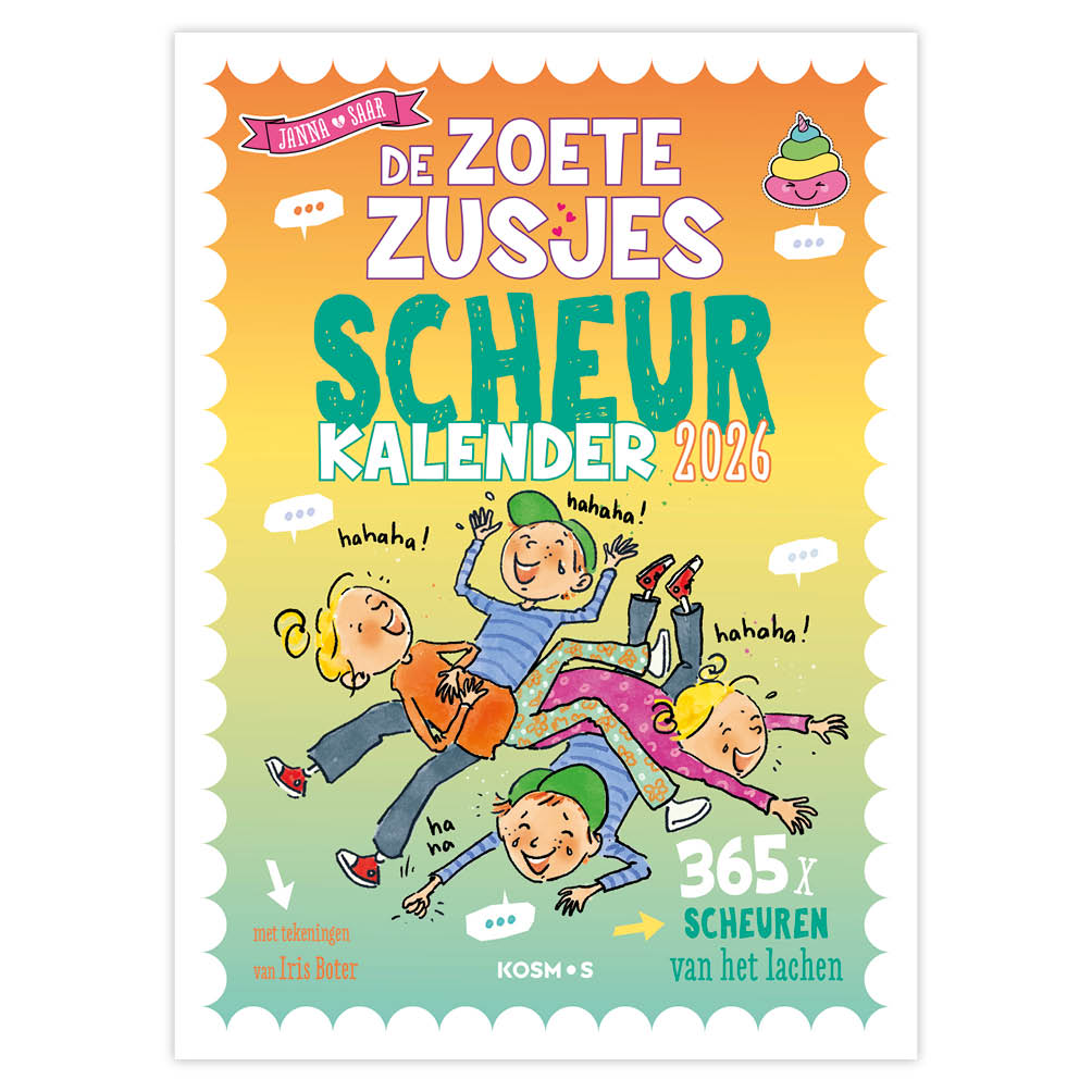 Begin elke dag met een lach! De Zoete Zusjes Moppenscheurkalender biedt elke dag een hilarische mop voor jongens en meisjes. Gegarandeerd lachen, gieren, brullen het hele jaar door! De Zoete Zusjes Moppenscheurkalender staat garant voor een jaar vol plezier. Saar, Janna en de Stoute Broertjes hebben de allerleukste moppen verzameld, zodat je elke dag dubbel ligt van het lachen. Vertel de grappigste moppen aan vriendjes, klasgenootjes of je oma en opa en laat iedereen dubbel liggen! Een geweldig cadeau voor meisjes en jongens om het hele jaar door van te genieten.