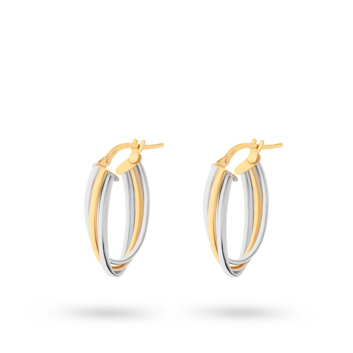 Geel/witgouden oorringen SWHE10161-B