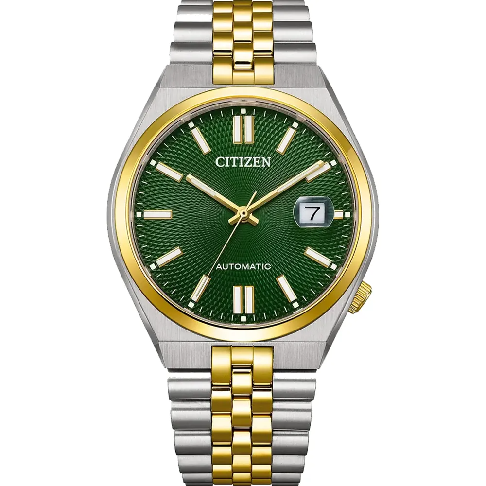 Automatisch horloge met datum-vergrootglas en 60 uur gangreserve

Dit Citizen horloge heeft een kast gemaakt van Roestvrijstaal met een diameter van 40 mm en is voorzien van een Roestvrijstaal band. In de kast bevindt zich een Miyota kwaliteitsuurwerk en is afgewerkt met Saffierglas.

Het horloge is 5ATM. Dit betekent dat het horloge geschikt is om mee te douchen. Verder wordt het horloge geleverd met 2 jaar garantie.