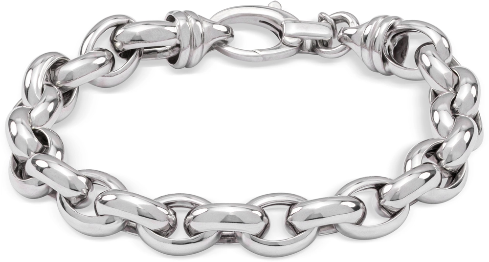 zilveren armband, ovaal jasseron 19cm