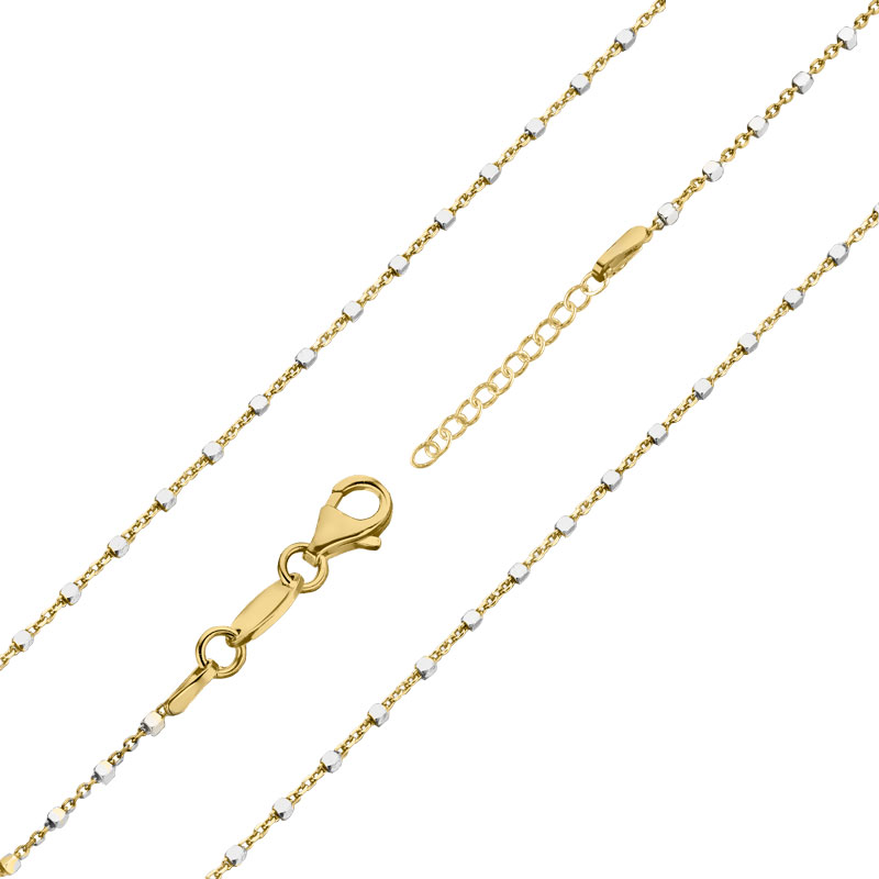 Deze prachtige MY iMenso "cubetto" ketting is gemaakt van 925 sterling zilver en verguld met E-coat voor extra glans en duurzaamheid. De ketting heeft een uniek kubusvormig ontwerp en is perfect voor elke gelegenheid. Draag het op zichzelf voor een subtiele uitstraling of combineer het met andere hangers voor een persoonlijke touch. Voeg deze ketting toe aan je collectie en straal elegantie uit.