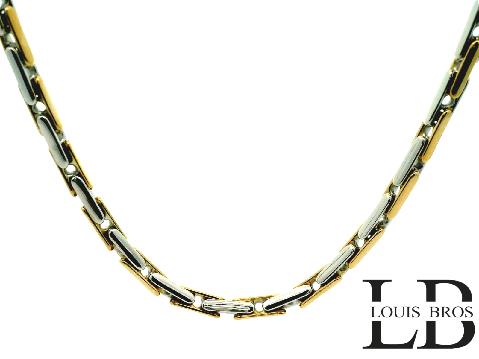 Dit stijlvolle bicolor collier van 14 karaat goud (15.16 gr) straalt klasse en verfijning uit. De schakels zijn elegant vormgegeven in een afwisselend patroon van geelgoud en witgoud, wat zorgt voor een modern en luxe contrast. Het strakke design maakt dit collier niet alleen chic en elegant, maar ook tijdloos en veelzijdig te dragen.
Het collier is perfect te combineren met zowel casual als formele outfits en kan solo gedragen worden voor een subtiele, elegante look, of samen met andere sieraden voor extra glamour. Dankzij de hoogwaardige kwaliteit van 14 karaat goud is dit sieraad duurzaam en een waardevolle aanvulling op iedere sieradencollectie.
Een prachtig collier voor de moderne vrouw die houdt van stijl, luxe en tijdloze elegantie.
Het collier is verkrijgbaar in verschillende lengtes.