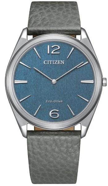 Citizen - Eco-Drive quartz heren horloge met lederen band, 30 meter WR, Saffierglas - AR3120-24L