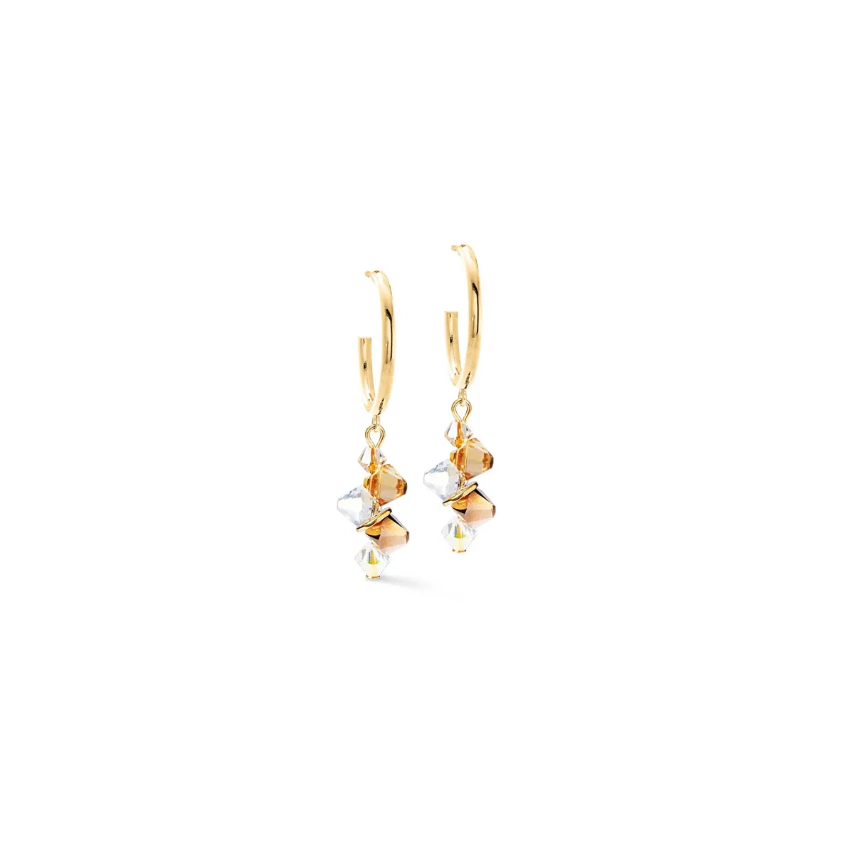 coeur de lion oorbellen edelstaal beige - gold