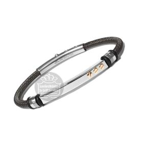 brstau05nl Borsari Armband stl+18k zwart