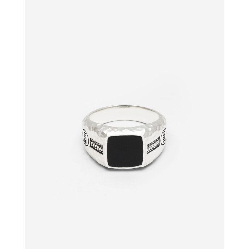Ring Tangguh Small Silver Onyx