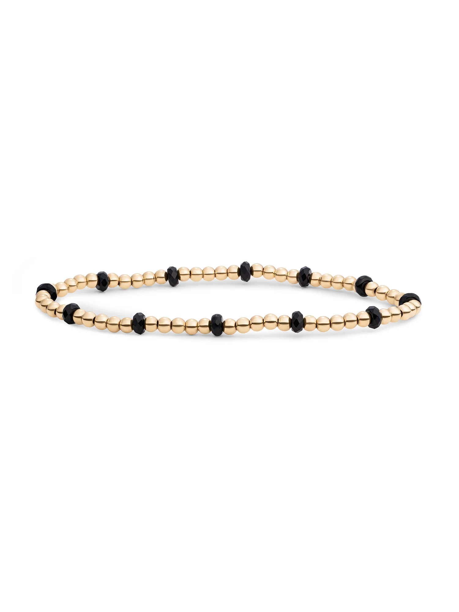 Krachtige armband met diepe zwarte onyx edelstenen. Tijdloos en stijlvol, een elegante basis die bij elke outfit past.