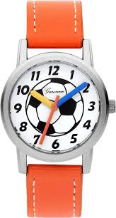 De GARONNE KIDS FOOTBALL horloge, model KQ26Q476, is een opvallend accessoire voor kinderen. Met een oranje metalen kast en polsband straalt het speelsheid uit. Zonder datumfunctie is het eenvoudig en stijlvol. Perfect voor dagelijks gebruik en sportieve gelegenheden. Draag het losjes om de pols voor comfort en draaggemak.