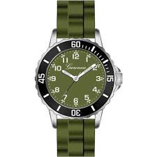 De GARONNE KIDS 3ATM 30MM ARMY GREEN/BLACK horloge, modelnummer KQ29Q478, is een stijlvolle en robuuste kinderpolshorloge. Ontworpen met een legergroene en zwarte band, geschikt voor dagelijks gebruik. Dankzij de 3ATM waterbestendigheid is het ideaal voor actieve kinderen. Draag het comfortabel en trendy om de pols voor zowel school als speelavonturen.