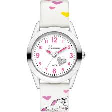 Het GARONNE KIDS UNICORN WHITE PINK kinderhorloge, modelnummer KV20Q469, biedt een kleurrijk en speels ontwerp met eenhoorns en roze accenten. Het comfortabele bandje zorgt voor langdurig draaggemak. Beste manier om te dragen: dagelijks om de pols van uw kind voor een vleugje magie bij elke outfit. Perfect voor jonge avonturiers die van fantasie houden.