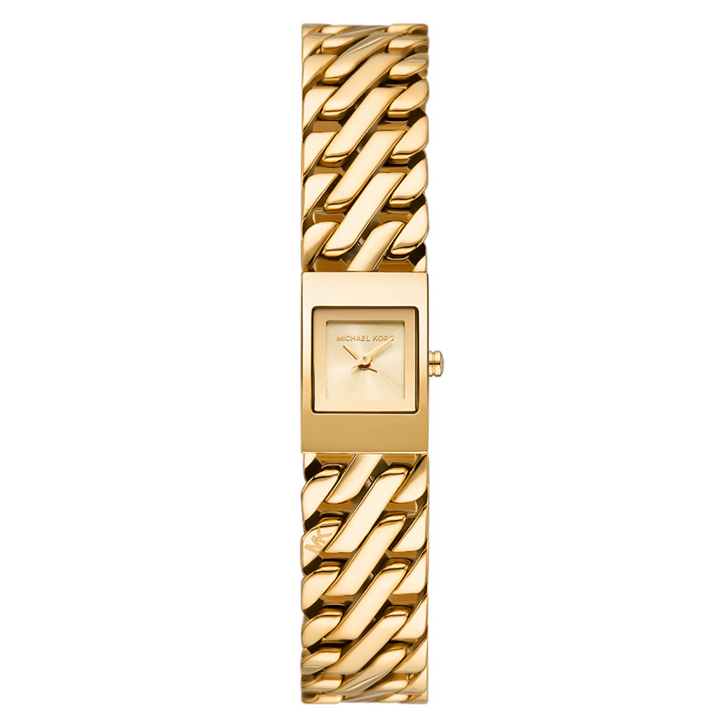 Met een goudkleurige kast en een bijpassende armband met dubbele curb-schakels, is de Darrington de belichaming van moderne elegantie. Het tijdloze maar eigentijdse ontwerp is de perfecte aanvulling op een pols vol armbanden, voor een extra laagje chique verfijning.