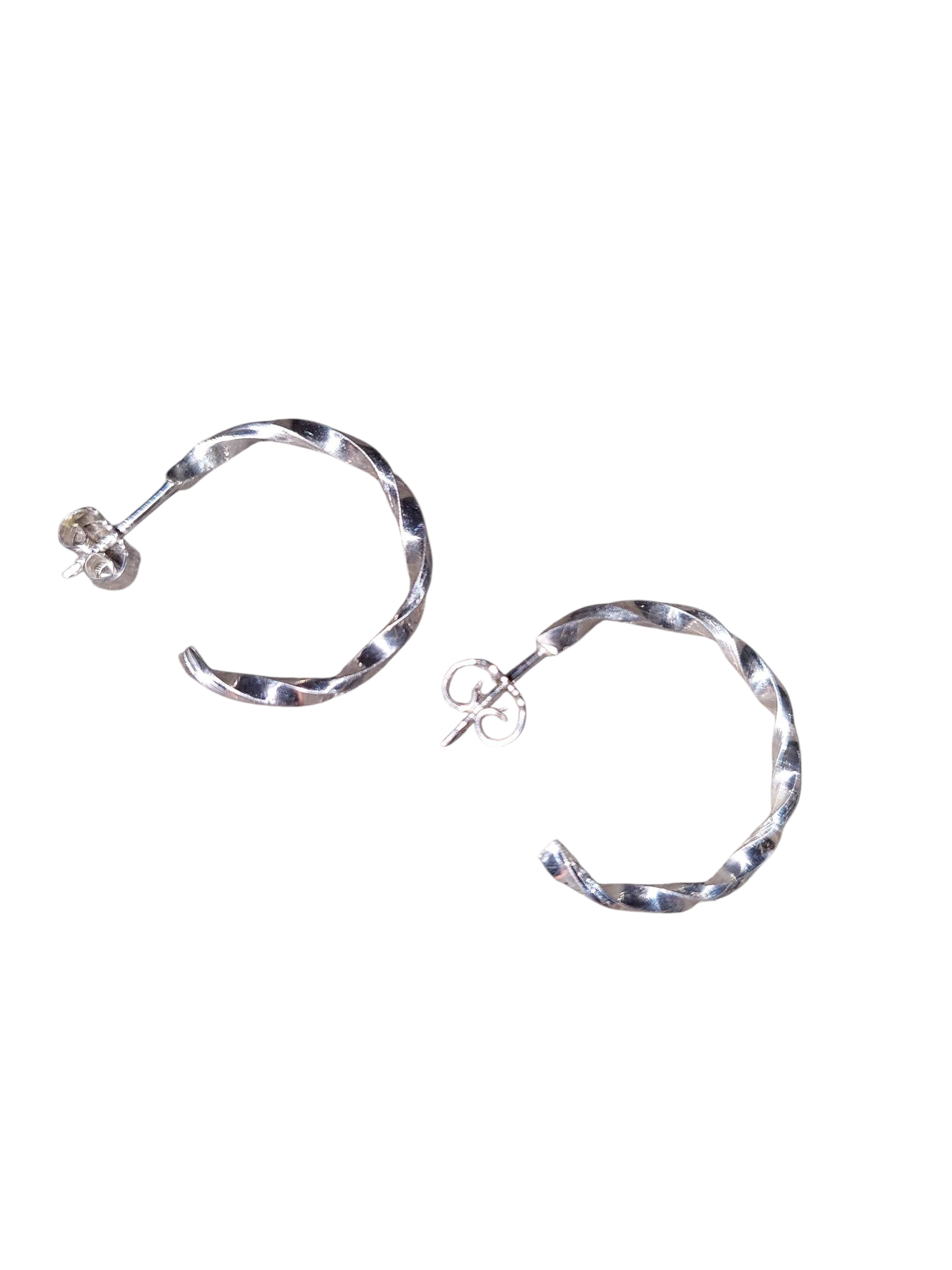 Zilver oorstekers twist