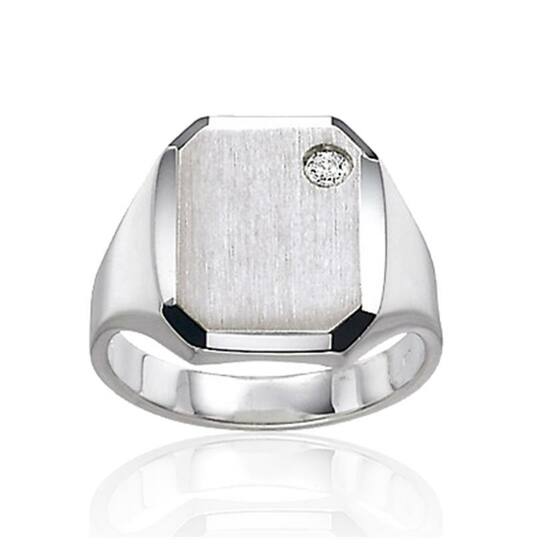 zilveren herenring met zirconia