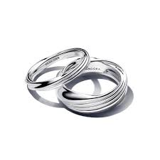 Twisted sterling silver ring set