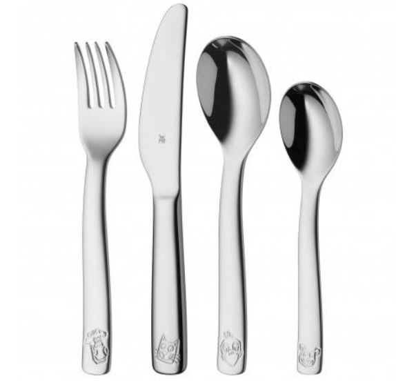 WMF KINDERBESTEK EDELSTAAL 18/10 4 DLG. FARM 12-8300 NETTO.