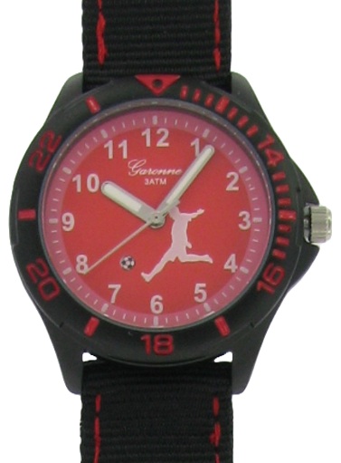 Dit is een horloge van het merk Garonne gemaakt voor jongens.