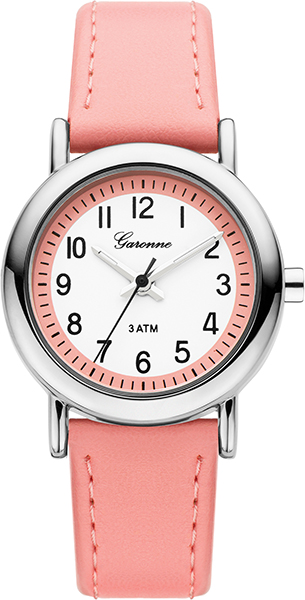 Dit is een horloge van het merk Garonne gemaakt voor meisjes.
De specificaties zijn als volgt:
Kastmaat: 27 mm
Kastdikte: 7,4 mm
Bandlengte: 180
Bandbreedte: 14
Waterdichtheid: 3 ATM / 30 Meter / 100 Feet
