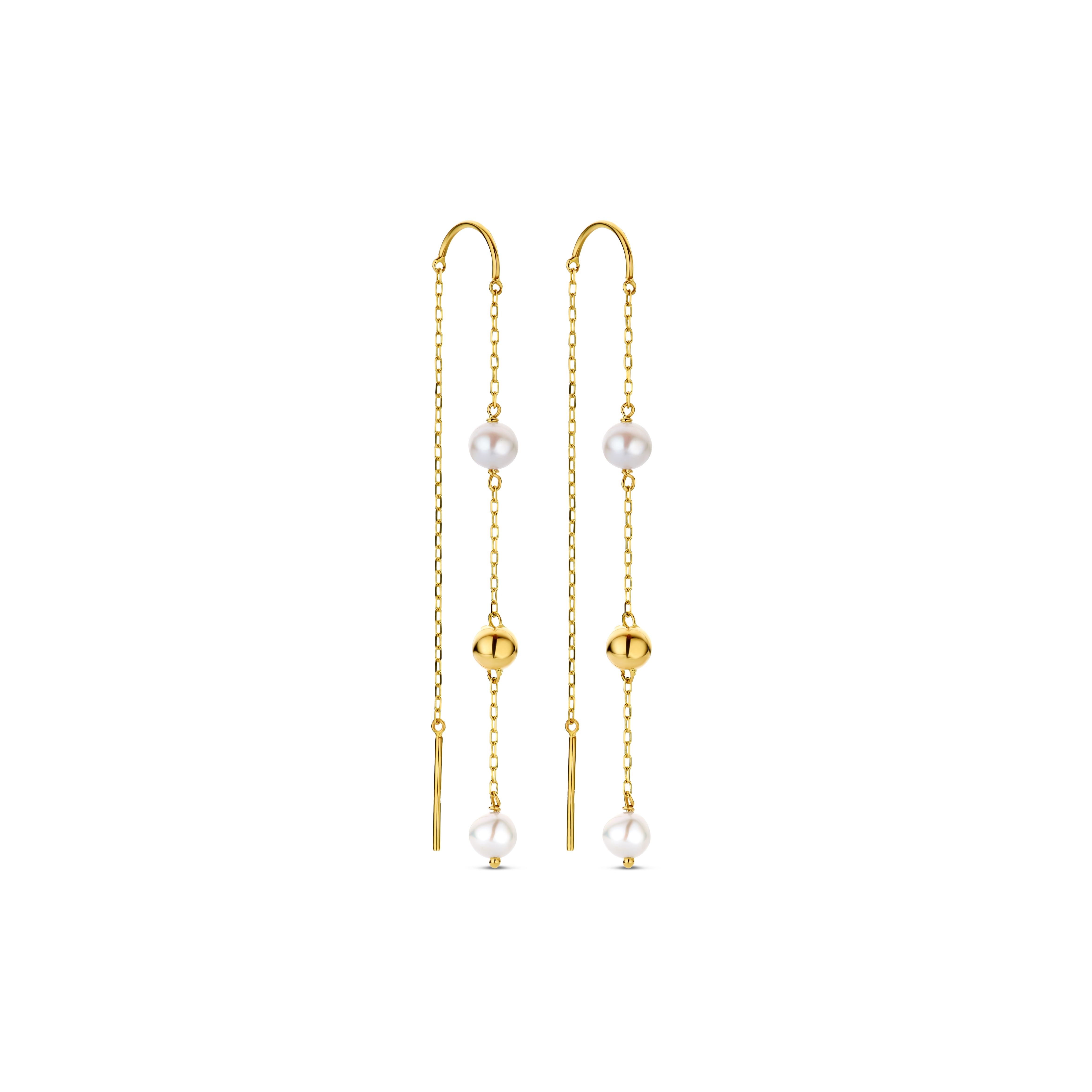 Swing Jewels 14 karaats geelgouden doortrek oorhangers met zoetwaterparels
Combineer met de andere sieraden uit de collectie van Swing Jewels voor een complete look!