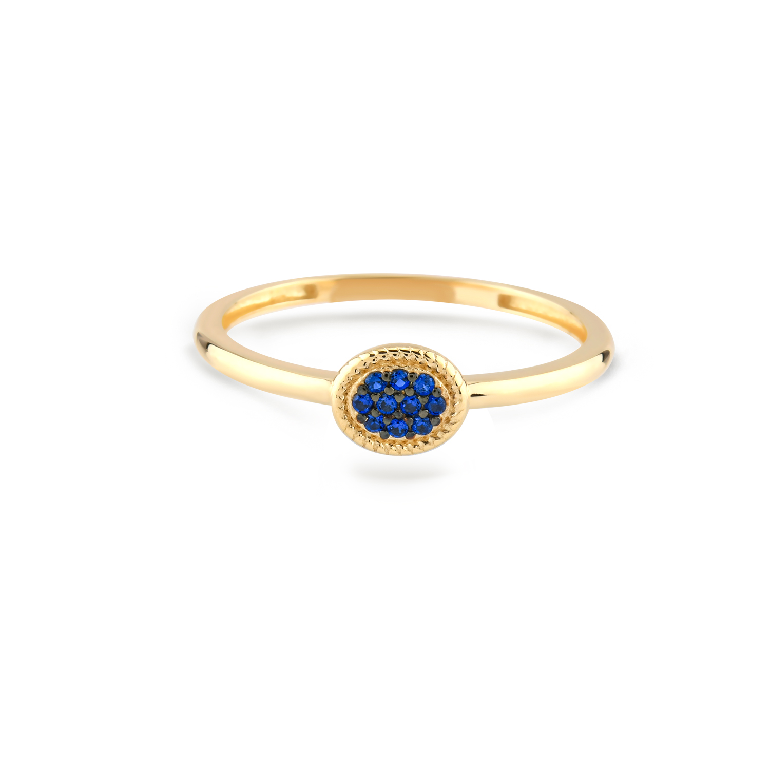 Swing Jewels 14 karaats geelgouden ring met blauwe zirkonia's 
Ringmaat: 56
Verkrijgbaar in diverse andere maten