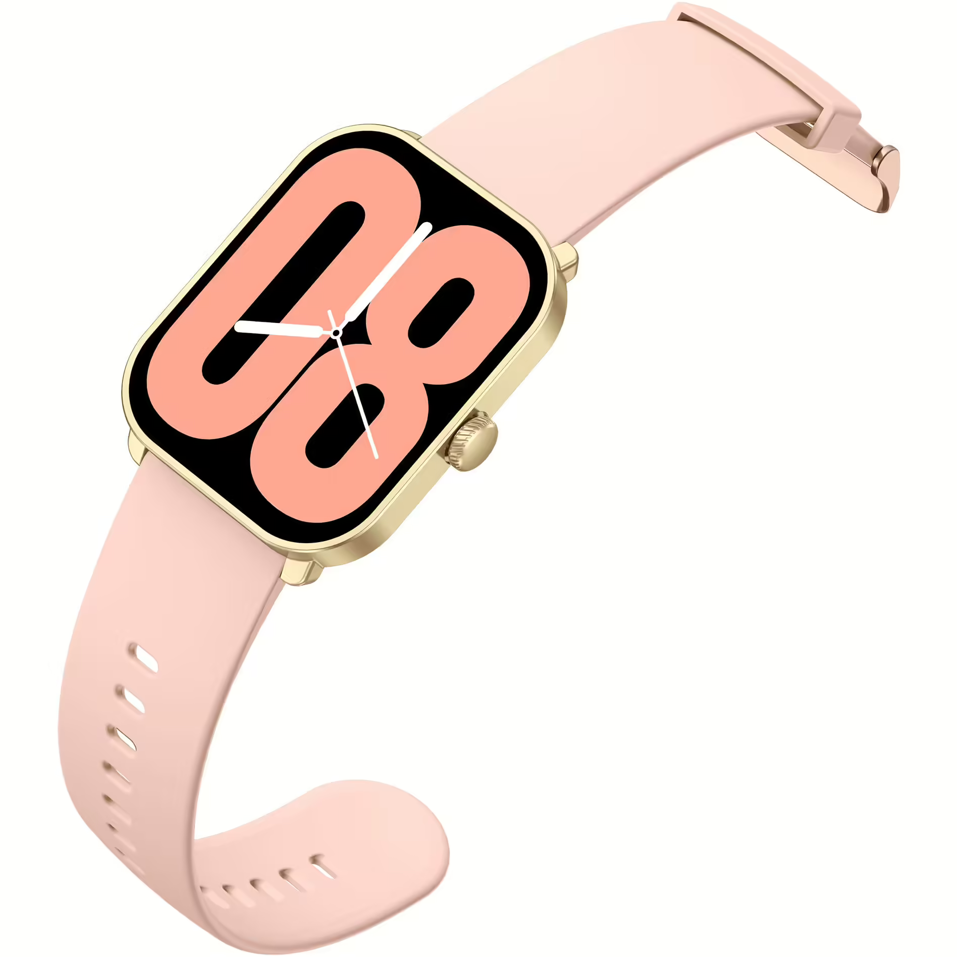 De Smarty SW070F is een stijlvolle smartwatch met een roze siliconen band en een plastic-siliconen behuizing. Het horloge heeft een datumfunctie, is tot op niveau 3 waterdicht en ideaal voor dagelijks gebruik. Draag het comfortabel om de pols met de standaardmodel band voor de beste pasvorm. Perfect voor bij elke outfit, gecategoriseerd als smartwatch.