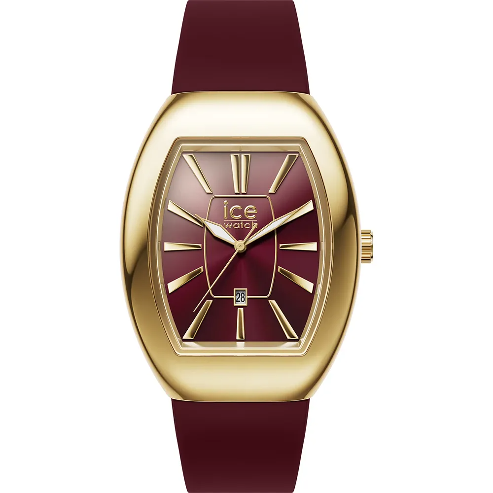 Het horloge heeft een kast met roestvrijstaal goudkleurig met rubberen band. Het horloge is 5 ATM waterdicht.