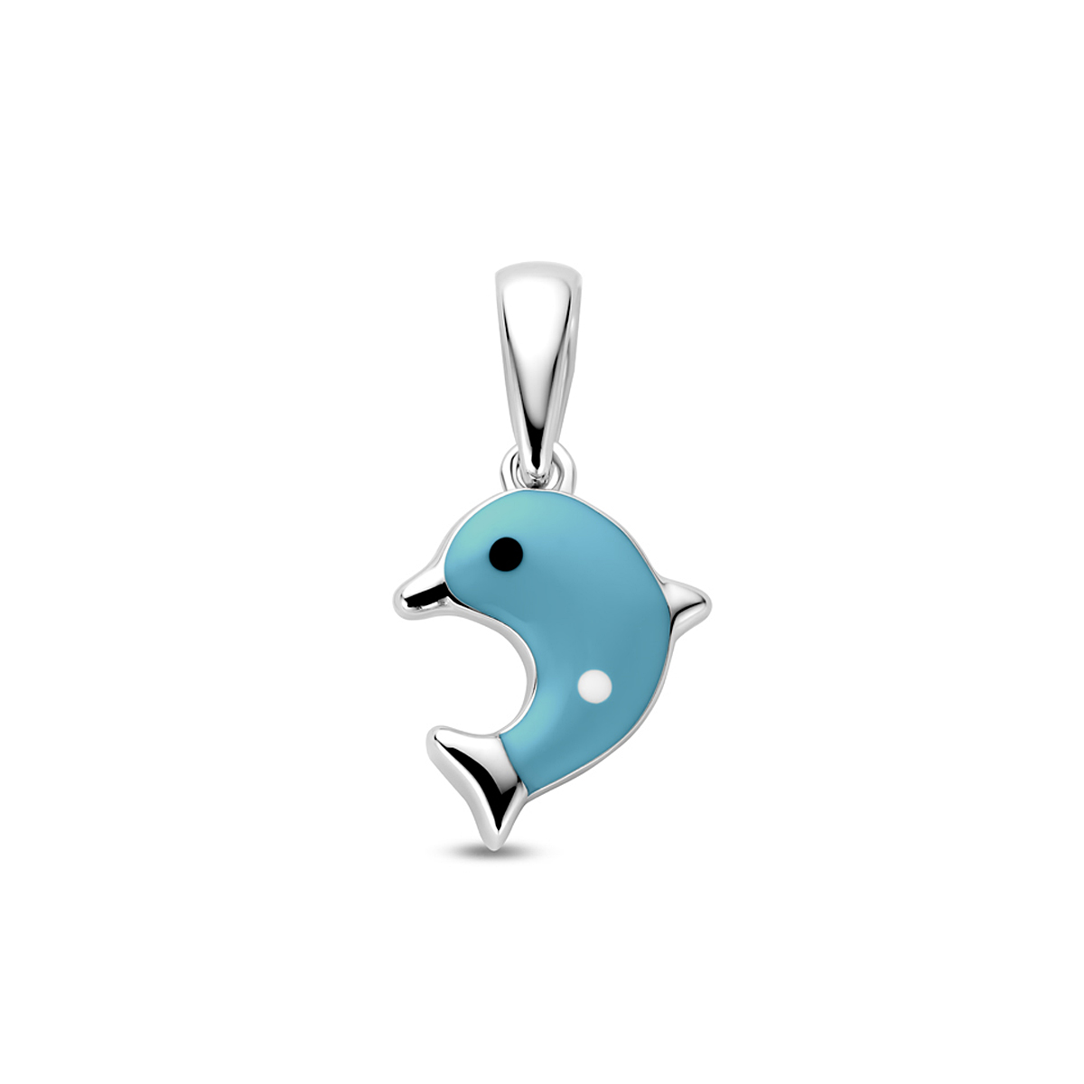 hanger emaille dolfijn blauw