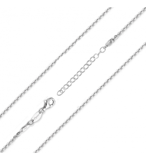 MY iMenso "jasseron" flat 45cm collier (925/rhodium verguld)