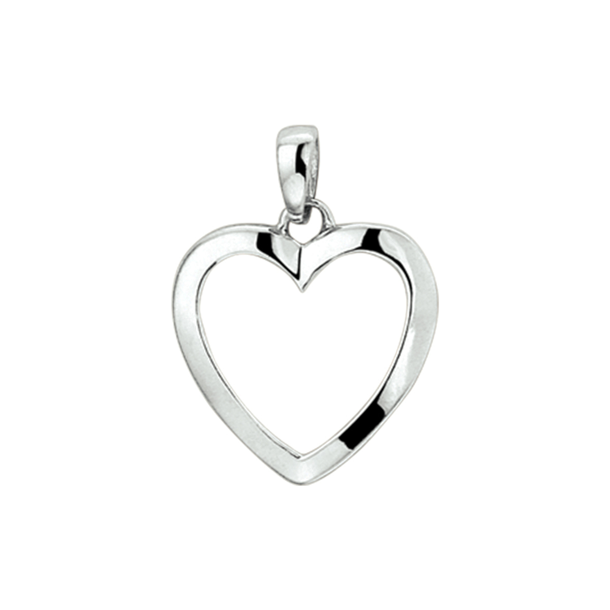 Gerhodineerd zilveren hanger met een hart.
