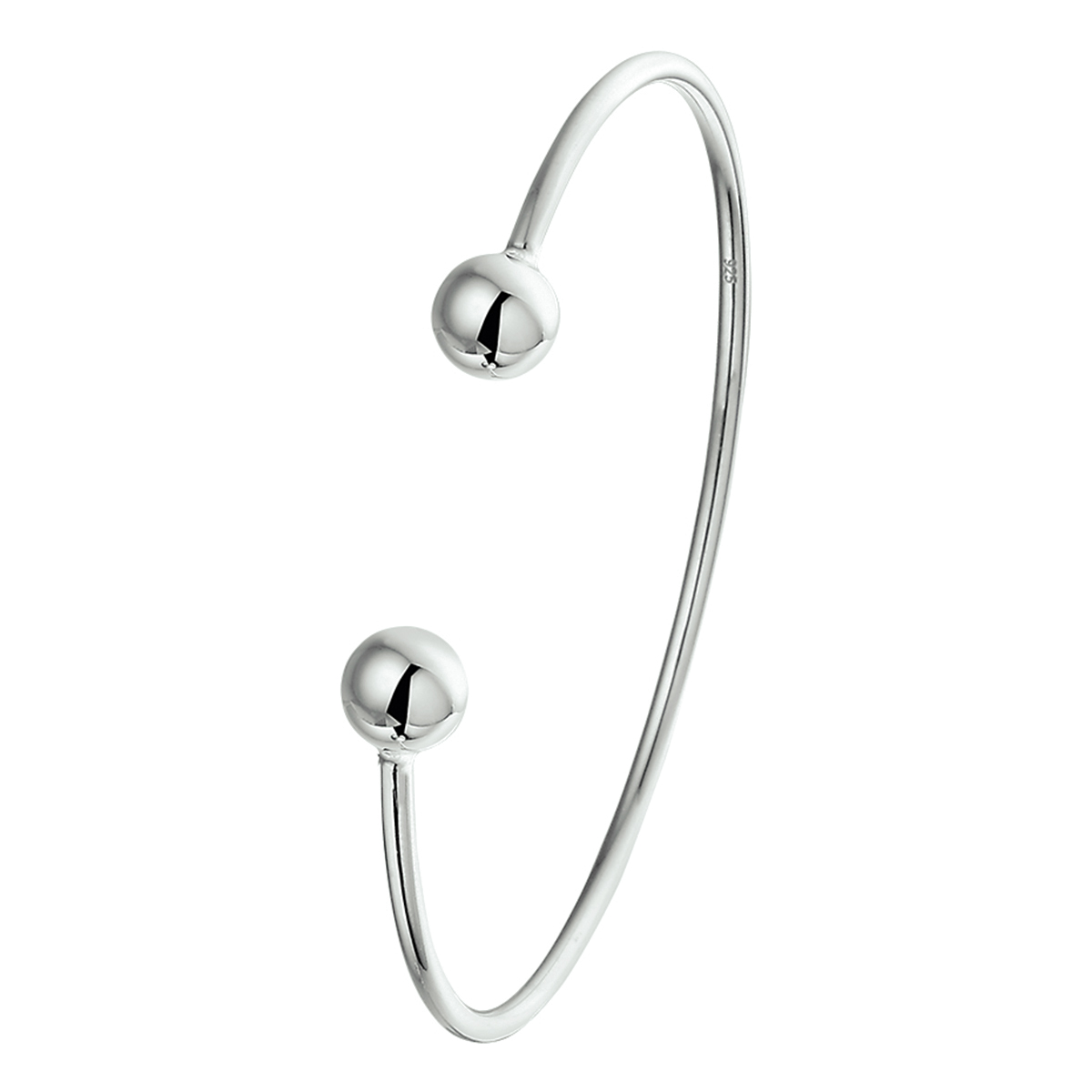 armband spang 7 x 60 mm zilver gerhodineerd